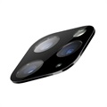 iPhone 11 Pro/11 Pro Max Cameralens Metaal & Gehard Glas Beschermer - Zwart