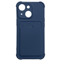 Card Armor Series iPhone 13 Mini siliconen hoesje - marineblauw