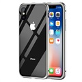 Magnetisch hoesje voor iPhone X met achterkant van gehard glas - grijs