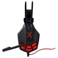 Maxlife MXGH-200 bedrade gamingheadset met LED-lampje - zwart