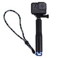 Puluz uitschuifbare Action Camera Selfie Stick - Zwart