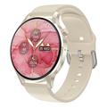 Watch3 pro 1,3" AMOLED Smart horloge met metalen behuizing Bluetooth oproep vrouwen gezondheid armband met hartslagmonitoring - Zilver