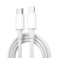 iPhone / iPad / iPod 30W USB-C / Lightning-kabel - 1,2 m - Wit