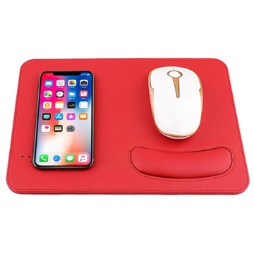 2 In 1 Qi Traydlas Lade Muismat M Polssteun Rood huismerk kopen in de aanbieding