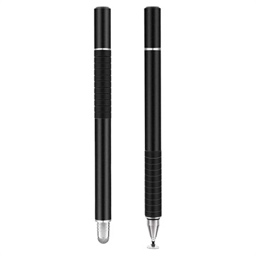 2-in-1 Universele Capacitieve Touchscreen Stylus Pen 2 St. Zwart