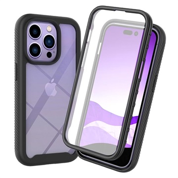 360 Protection Series iPhone 14 Pro Case Zwart-Doorzichtig
