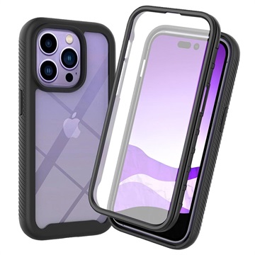360 Protection Series iPhone 14 Pro Max Case Zwart-Doorzichtig