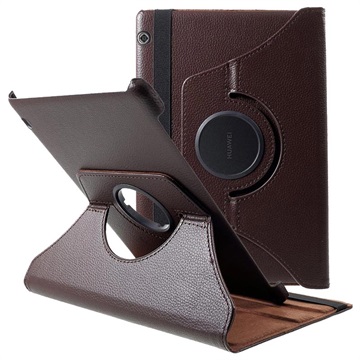 Draaibare Huawei Mediapad T5A 10 Folio Case Bruin huismerk kopen in de aanbieding