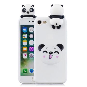 iPhone 7-8-SE (2020)-SE (2022) 3D Cartoon TPU Hoesje Witte Panda