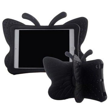 iPad Mini 2, iPad Mini 3 3D Shockproof Kids Cover Vlinder Zwart