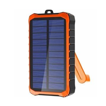 4smarts Prepper Solar Power Bank 12000mAh 2xUSB-A Zwart-Oranje