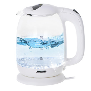 Mesko 1302W Waterkoker Glas Wit 1.7 liter 2200 Watt