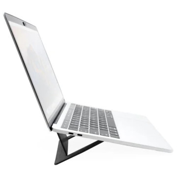 Puro ultradunne opvouwbare standaard voor laptops 16 zwart