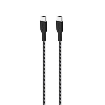 Puro Fabric Ultra-Strong USB-C-USB-C Kabel 2m, 30W Zwart
