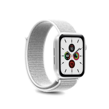 Apple Watch Series 9-8-SE (2022)-7-SE-6-5-4-3-2-1 Puro Nylon Sport Strap 41mm-40mm-38mm Wit