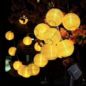 20 LED zonne lantaarn lamp IP65 waterdichte decoratieve opknoping licht Strip voor buiten werf Festi