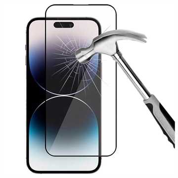 iPhone 14 Pro 9D Full Cover Glazen Screenprotector Zwarte Rand