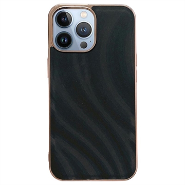 Abstract Series iPhone 14 Pro Bekleed TPU Case Zwart