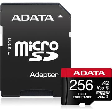 Adata High Endurance microSDXC-geheugenkaart met adapter AUSDX256GUI3V30SHA2-RA1 256 GB