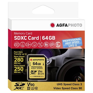 Agfa Photo SDXC UHS II       64GB Professional High Speed U3 V90