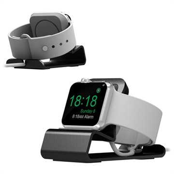 Aluminum Alloy Apple Watch Serie 4-3-2-1 Oplaadstation Grijs