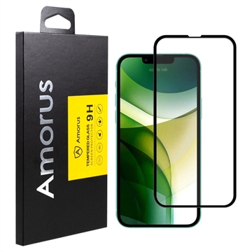 iPhone 13 Pro Max-14 Plus Amorus Full Coverage Tempered Glass Screen Protector Black Edge