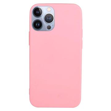 Anti-Vingerafdruk Mat iPhone 14 Pro Max TPU Hoesje Roze