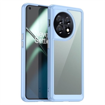Anti-Shock OnePlus 11 Hybrid Case Blauw-Doorzichtig