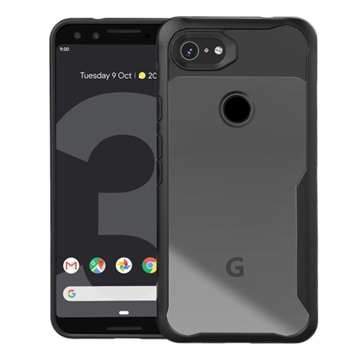 Anti Shock Google Pixel 3A Hybrid Case Zwart Doorzichtig huismerk kopen in de aanbieding