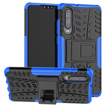 Antislip Huawei P30 Hybrid Case Blauw-Zwart