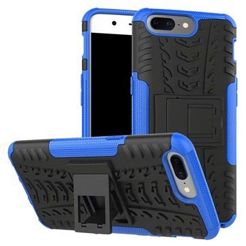 OnePlus 5 Anti-Slip Hybrid Case Blauw-Zwart