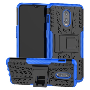 Anti Slip Oneplus 6T Hybrid Case Met Standaard Blauw Zwart huismerk kopen in de aanbieding