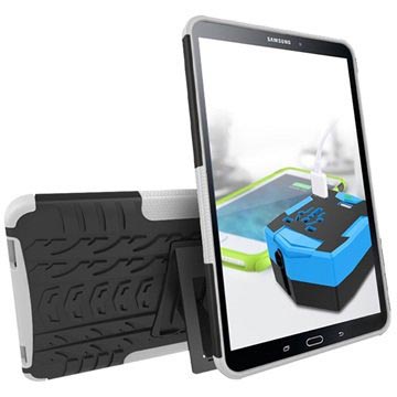 Samsung Galaxy Tab A 10.1 (2016) Anti-Slip Hybrid Case Zwart-Wit