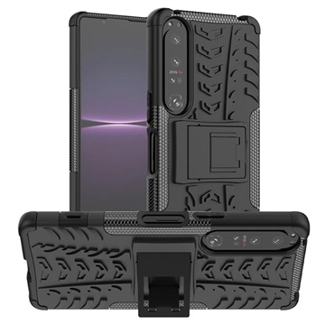 Antislip Sony Xperia 1 IV Hybrid Case Zwart