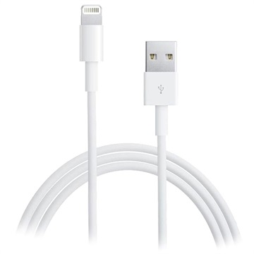 Lightning-USB Kabel iPhone, iPad, iPod Wit 2m