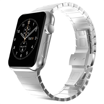 Apple Watch Series 9/8/SE (2022)/7/SE/6/5/4/3/2/1 roestvrijstalen band - 41mm/40mm/38mm - zilver