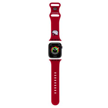 Apple Watch Series 9/8/SE (2022)/7/SE/6/5/4/3/2/1 Hello Kitty Kitty Hoofd Siliconen Bandje - 40mm/38mm - Rood