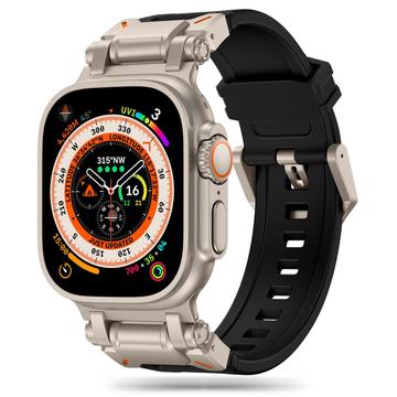 Apple Watch Series Ultra 2/Ultra/9/8/SE (2022)/7/SE/6/5/4/3/2/1 Tech-Protect Delta Pro Strap - 49mm/45mm/44mm/42mm - Zwart / Titanium