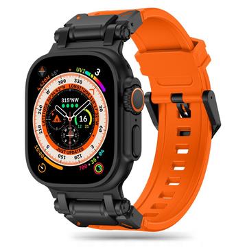 Apple Watch Series Ultra 2/Ultra/9/8/SE (2022)/7/SE/6/5/4/3/2/1 Tech-Protect Delta Pro Strap - 49mm/45mm/44mm/42mm - Oranje/Zwart