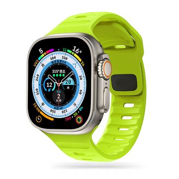 Apple Watch Series Ultra 2/Ultra/9/8/SE (2022)/7/SE/6/5/4/3/2/1 Tech-Protect IconBand Line Siliconen Bandje - 49mm/45mm/44mm/42mm - Lime