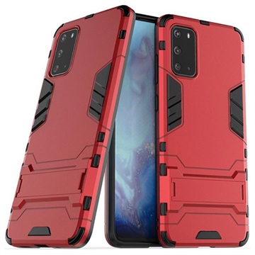 Armor Series Samsung Galaxy S20 Hybrid Case met Standaard Rood