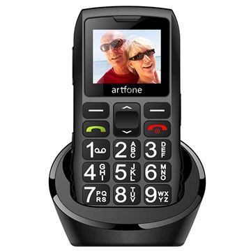 Artfone C1+ Senioren Telefoon met SOS Dual SIM Grijs