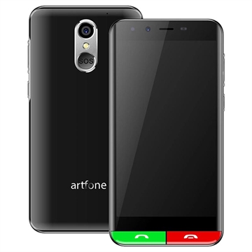 Artfone Smart 500 Senior Telefoon 4G, SOS Zwart