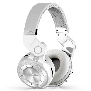 BLUEDIO T2+ Draadloze Bluetooth 4.1 Mic Stereo Hoofdtelefoon Headset Over-ear Wit