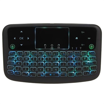 Backlit Wireless Keyboard-Touchpad for Smart TV A36 Black