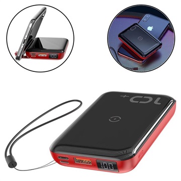 Baseus Mini S 2 In 1 Snel Powerbank Draadloze Oplader 10000Mah Rood Zwart huismerk kopen in de aanbieding