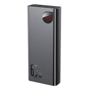 Baseus Adaman Metal Digital Display Quick Charge Power Bank 20000mAh-65W 2xUSB-A, USB-C Zwart