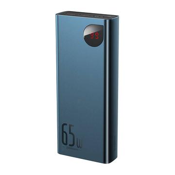 Baseus Adaman Metal Digital Display Quick Charge Power Bank 20000mAh-65W 2xUSB-A, USB-C Blauw