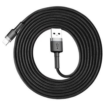 Baseus Cafule USB 2.0-Lightning Kabel 2m Zwart-Grijs