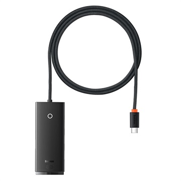 Baseus Lite Series 4-port USB-A-USB-C Hub 5Gbit-s 1m Zwart